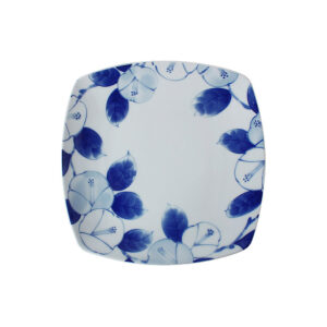 Camellia-blue-and-white-square-dinner-plate