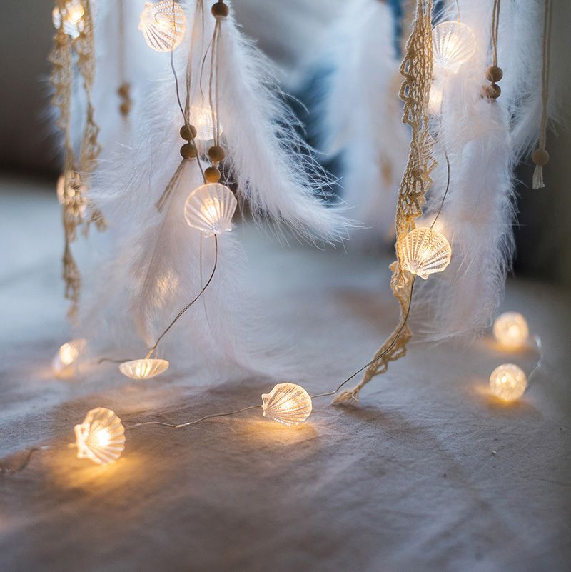 Outdoor Waterproof Romantic Seashell String Lights